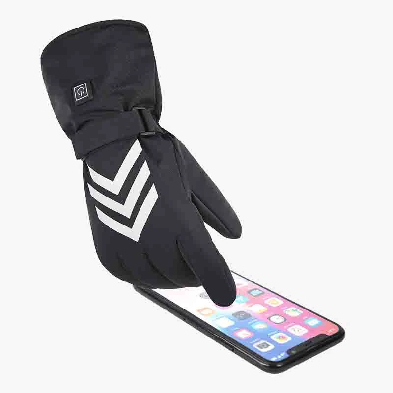 (image for) TENGOO Electric Heated Gloves Waterproof Winter Gloves Heated Ski Gloves Warm Touching Screen Gloves Keep Warm Outdoor Motorcycle Gloves Thermal Gloves Battery Heated Gloves