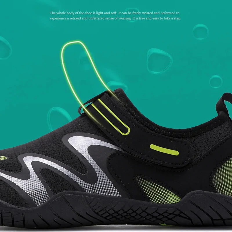 (image for) TENGOO Men Beach Wading Sandal Quick Dry Non-Slip Breathable Sports Shoes for Outdoor Hiking Surf Fishing Fitness